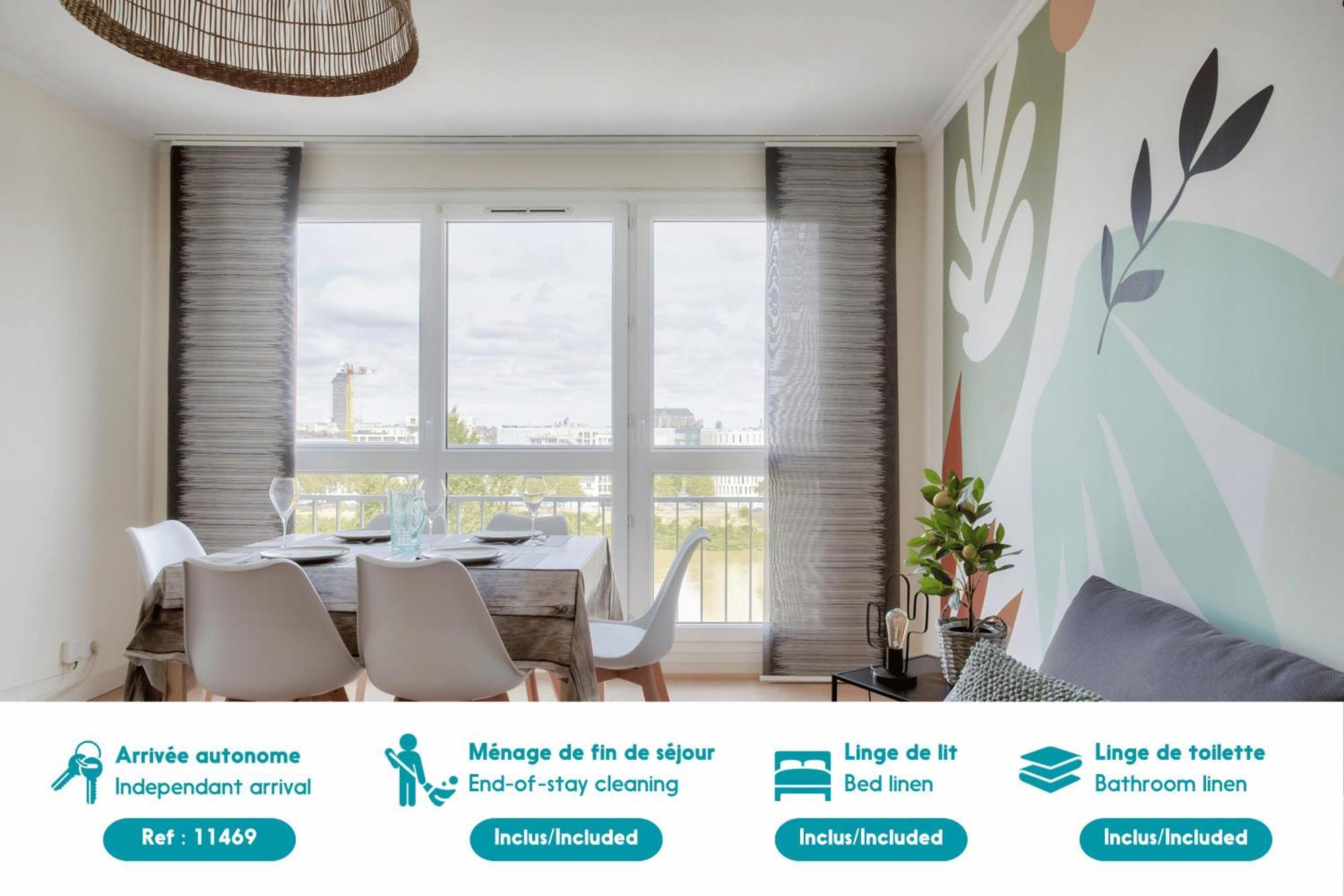 Escapade Sur L'Ile De Nantes Avec Vue Sur La Loire Appartement Buitenkant foto